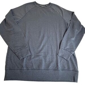 Hart Schaffner Marx Loungewear Mens Large Navy Blue Modal Blend Sweatshirt L